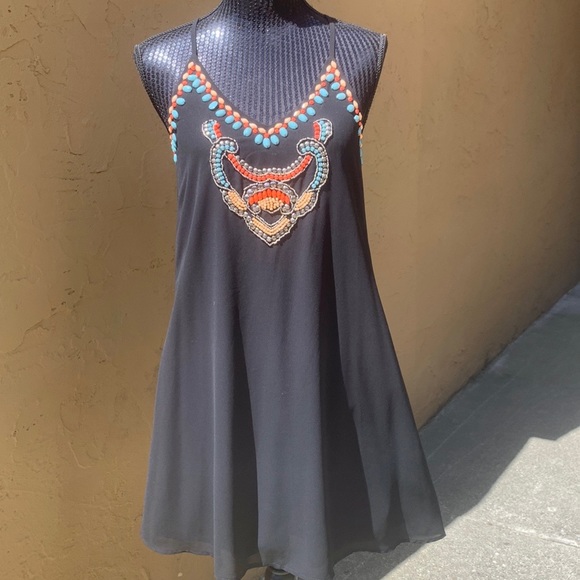 Alya Dresses & Skirts - Alya Aztec Bead Embellished Dress